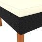 vidaXL Sofá esquinero de ratán sintético y madera maciza de eucalipto