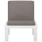 vidaXL Silla de jardín con cojín plástico blanco