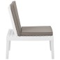 vidaXL Silla de jardín con cojín plástico blanco