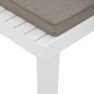 vidaXL Silla de jardín con cojín plástico blanco
