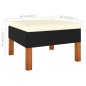 vidaXL Reposapiés de ratán sintético y madera maciza de eucalipto vidaXL Reposapiés de ratán sintético y madera maciza de eucalipto