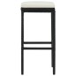 vidaXL Taburetes de cocina con cojines 4 uds ratán sintético negro vidaXL Taburetes de cocina con cojines 4 uds ratán sintético negro