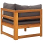 vidaXL Sofá de esquina madera maciza de acacia con cojines gris oscuro vidaXL Sofá de esquina madera maciza de acacia con cojines gris oscuro