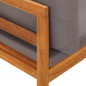 vidaXL Sofá de esquina madera maciza de acacia con cojines gris oscuro vidaXL Sofá de esquina madera maciza de acacia con cojines gris oscuro