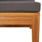 vidaXL Sofá de esquina madera maciza de acacia con cojines gris oscuro vidaXL Sofá de esquina madera maciza de acacia con cojines gris oscuro