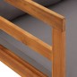 vidaXL Tumbona con cojines gris oscuro madera maciza de acacia vidaXL Tumbona con cojines gris oscuro madera maciza de acacia