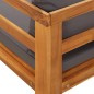 vidaXL Tumbona con cojines gris oscuro madera maciza de acacia vidaXL Tumbona con cojines gris oscuro madera maciza de acacia