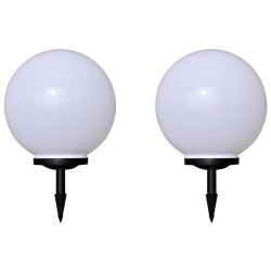 vidaXL Lámparas de jardín para camino 2 uds con pica de tierra 40 cm