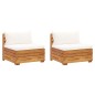 vidaXL Sofá de jardín de 2 plazas con cojines madera maciza de acacia vidaXL Sofá de jardín de 2 plazas con cojines madera maciza de acacia