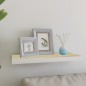 vidaXL Estante flotante de pared MDF roble y blanco 60x23,5x3,8 cm vidaXL Estante flotante de pared MDF roble y blanco 60x23,5x3,8 cm