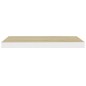 vidaXL Estante flotante de pared MDF roble y blanco 60x23,5x3,8 cm vidaXL Estante flotante de pared MDF roble y blanco 60x23,5x3,8 cm