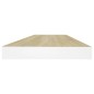 vidaXL Estante flotante de pared MDF roble y blanco 60x23,5x3,8 cm vidaXL Estante flotante de pared MDF roble y blanco 60x23,5x3,8 cm