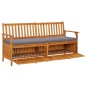 vidaXL Banco de almacenaje con cojín madera maciza de acacia 170 cm vidaXL Banco de almacenaje con cojín madera maciza de acacia 170 cm