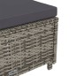 vidaXL Tumbona de jardín con cojín de ratán sintético gris oscuro vidaXL Tumbona de jardín con cojín de ratán sintético gris oscuro