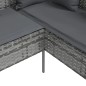 vidaXL Sofá en forma de L con cojines ratán sintético gris vidaXL Sofá en forma de L con cojines ratán sintético gris