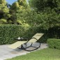 vidaXL Tumbona mecedora de acero y textilene crema vidaXL Tumbona mecedora de acero y textilene crema