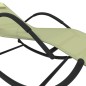vidaXL Tumbona mecedora de acero y textilene crema vidaXL Tumbona mecedora de acero y textilene crema