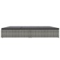 vidaXL Tumbona doble convertible y cojines ratán sintético gris oscuro vidaXL Tumbona doble convertible y cojines ratán sintético gris oscuro