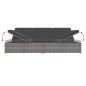 vidaXL Tumbona doble convertible y cojines ratán sintético gris oscuro vidaXL Tumbona doble convertible y cojines ratán sintético gris oscuro