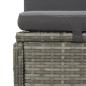 vidaXL Tumbona doble convertible y cojines ratán sintético gris oscuro vidaXL Tumbona doble convertible y cojines ratán sintético gris oscuro