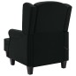 vidaXL Sillón de masaje con reposapiés tela negro vidaXL Sillón de masaje con reposapiés tela negro