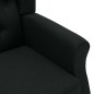 vidaXL Sillón de masaje con reposapiés tela negro vidaXL Sillón de masaje con reposapiés tela negro