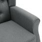 vidaXL Sillón de masaje con reposapiés tela gris claro vidaXL Sillón de masaje con reposapiés tela gris claro