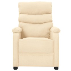 vidaXL Sillón de masaje de tela color crema