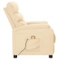 vidaXL Sillón de masaje de tela color crema vidaXL Sillón de masaje de tela color crema