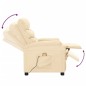 vidaXL Sillón de masaje de tela color crema vidaXL Sillón de masaje de tela color crema