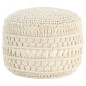 vidaXL Puf de macramé hecho a mano algodón 45x30 cm vidaXL Puf de macramé hecho a mano algodón 45x30 cm