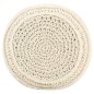 vidaXL Puf de macramé hecho a mano algodón 45x30 cm vidaXL Puf de macramé hecho a mano algodón 45x30 cm