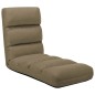 vidaXL Tumbona de suelo plegable de cuero sintético capuchino vidaXL Tumbona de suelo plegable de cuero sintético capuchino