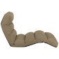 vidaXL Tumbona de suelo plegable de cuero sintético capuchino vidaXL Tumbona de suelo plegable de cuero sintético capuchino