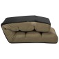 vidaXL Tumbona de suelo plegable de cuero sintético capuchino vidaXL Tumbona de suelo plegable de cuero sintético capuchino
