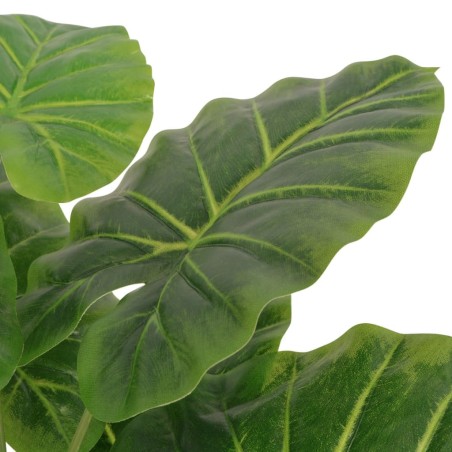 vidaXL Planta de taro artificial con macetero 85 cm verde