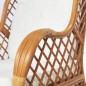 vidaXL Sofá con cojín ratán natural y lino marrón claro vidaXL Sofá con cojín ratán natural y lino marrón claro