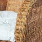 vidaXL Sofá con cojín ratán natural y lino marrón claro vidaXL Sofá con cojín ratán natural y lino marrón claro