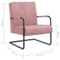 vidaXL Silla voladiza de terciopelo rosa