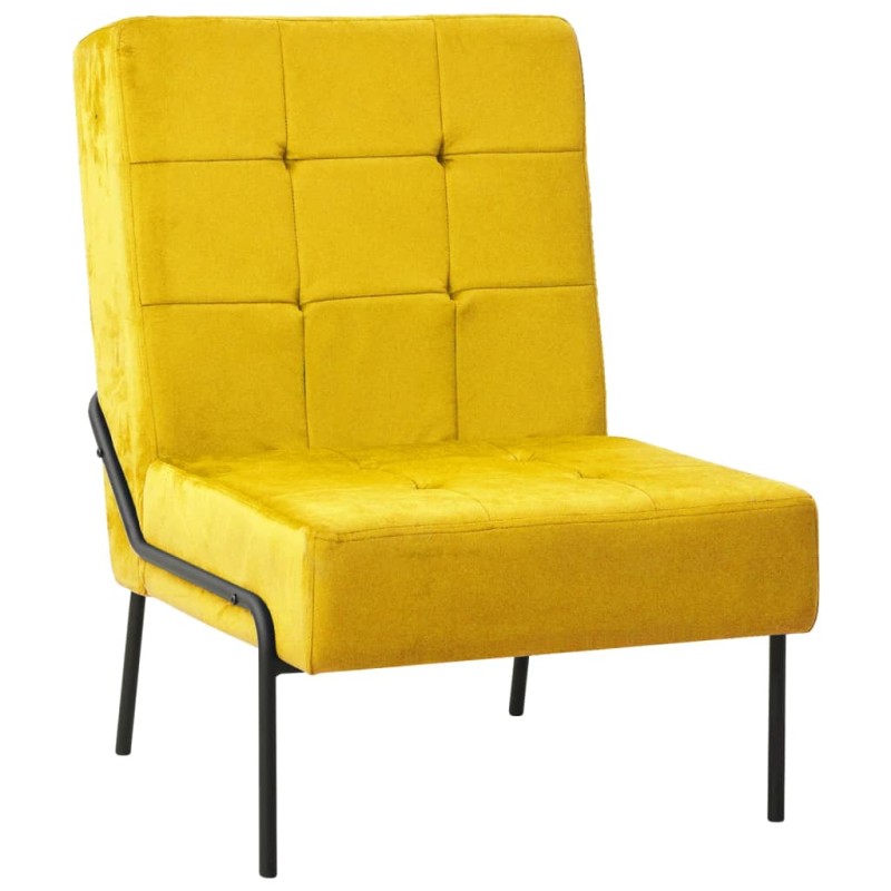 vidaXL Silla de relajación de terciopelo amarillo mostaza 65x79x87 cm vidaXL Silla de relajación de terciopelo amarillo mostaza 65x79x87 cm