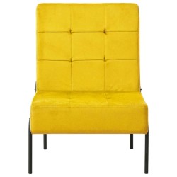 vidaXL Silla de relajación de terciopelo amarillo mostaza 65x79x87 cm