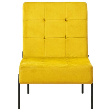 vidaXL Silla de relajación de terciopelo amarillo mostaza 65x79x87 cm