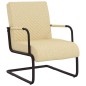 vidaXL Silla voladiza cuero sintético crema vidaXL Silla voladiza cuero sintético crema
