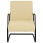 vidaXL Silla voladiza cuero sintético crema vidaXL Silla voladiza cuero sintético crema