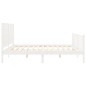 vidaXL Estructura de cama con cabecero madera maciza blanco 200x200 cm vidaXL Estructura de cama con cabecero madera maciza blanco 200x200 cm