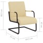 vidaXL Silla voladiza cuero sintético crema vidaXL Silla voladiza cuero sintético crema