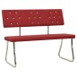 vidaXL Banco de cuero sintético rojo tinto 110 cm vidaXL Banco de cuero sintético rojo tinto 110 cm