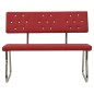 vidaXL Banco de cuero sintético rojo tinto 110 cm vidaXL Banco de cuero sintético rojo tinto 110 cm