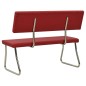 vidaXL Banco de cuero sintético rojo tinto 110 cm vidaXL Banco de cuero sintético rojo tinto 110 cm