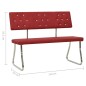 vidaXL Banco de cuero sintético rojo tinto 110 cm vidaXL Banco de cuero sintético rojo tinto 110 cm